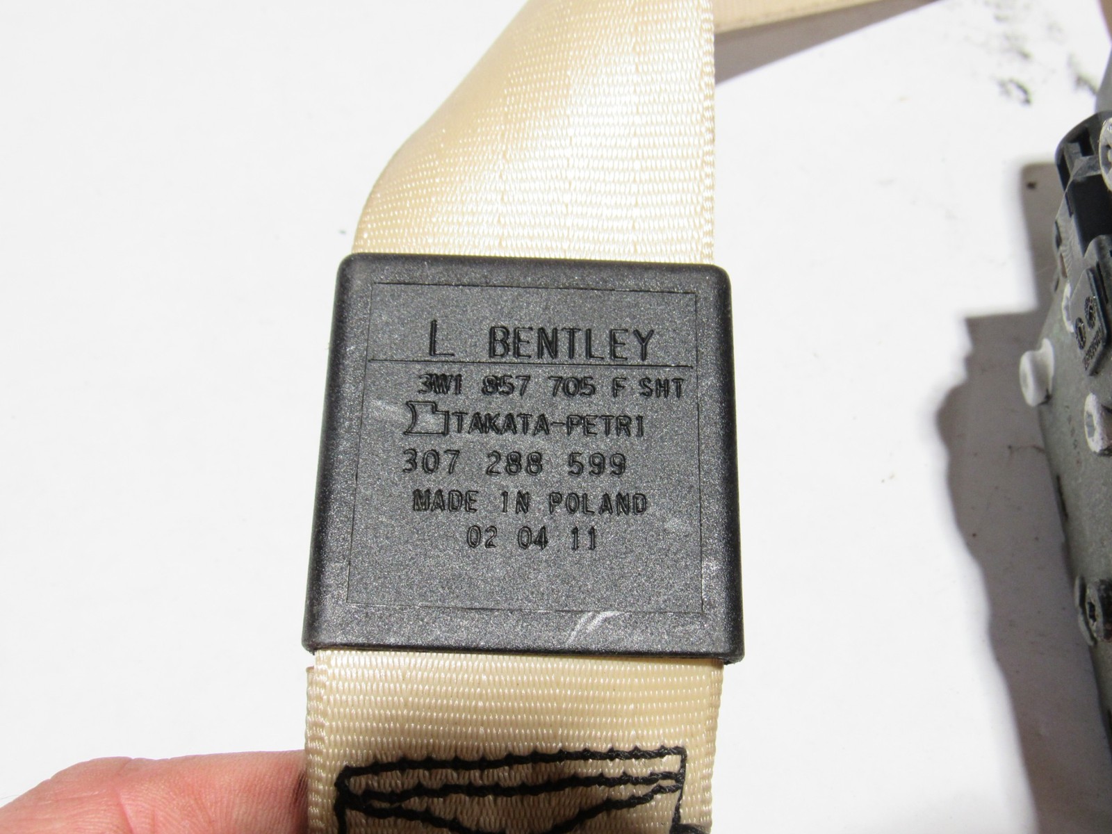 Bentley Continental GT 2012 Front Left Driver Seat Belt Ratractor 11-18 ;#3
