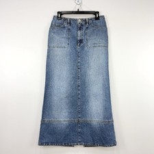 Esprit Denim Skirt Women's S VTG Y2K Faded Grunge Country Prairie Cottagecore