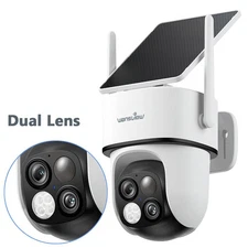Wansview Solar Battery Powered Dual lens Wireless Security Camera System Outdoor