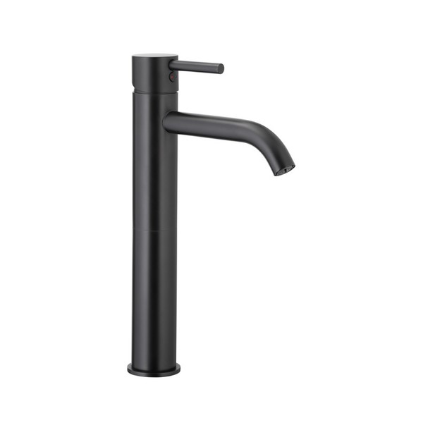 Waschtisch Armatur Wasserhahn Bad Waschbecken Mischbatterie Schwarz Hoch Von Kfa-image