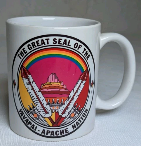 Vintage Coffee Tea Mug Cup 14oz THE GREAT SEAL OF THEYAVAPAI-APACHE NATION
