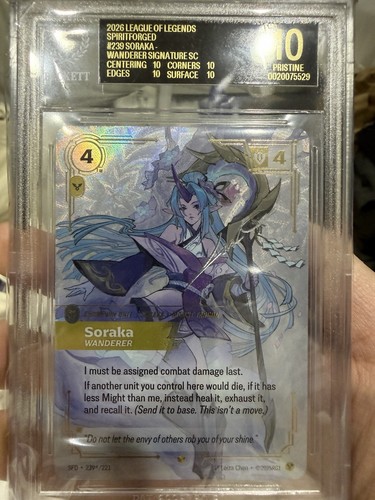 2026 Riftbound Soraka Signature Spiriforged Overnumbered 239* BGS 10 BLACK LABEL