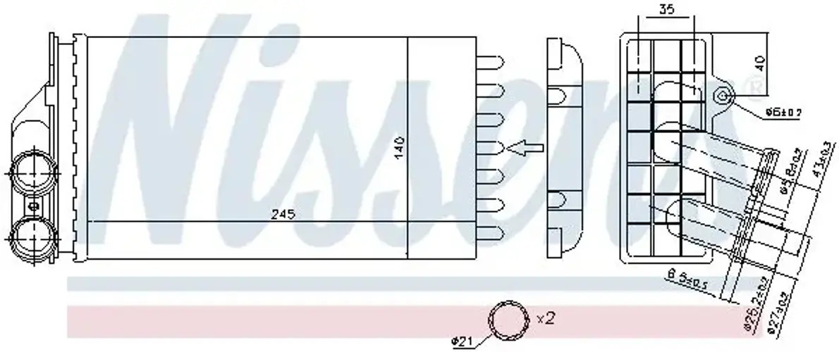 NISSENS-OE 71157 Heat Exchanger, interior heating for CITROËN,PEUGEOT - Image 10