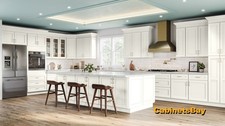 Haven Dune - Ivory / Off-White - Recessed - RTA Kitchen Cabinets Only - 10FT Set