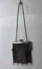 Antique Sterling Silver 925 Mesh Purse, Petite, 1920  s