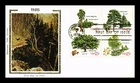 US COVER TREES FIRST DAY ISSUE SETENANT COLORANO SILK CACHET