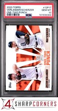 2023 TOPPS ONE-TWO PUNCH #12P17 JUSTIN VERLANDER-MAX SCHERZER POP 5 PSA 10