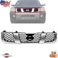 Fits 2004-2007 Nissan Titan New Front Grille Chrome Black Ni1200210 623107s200
