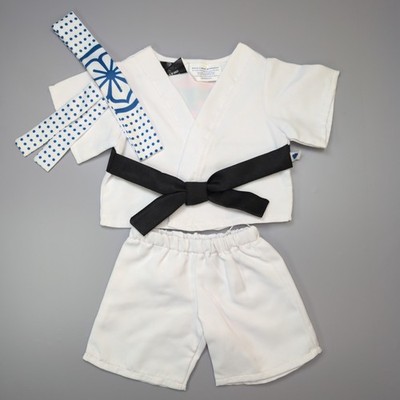 Build A Bear Cobra Kai weiß Karate Kampfsport Outfit neu ohne Etikett