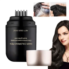 Portable Hair Dye Comb For Gray Hair Coverage, Waterproof And Sweat-Proof 2 In 1