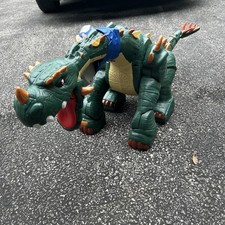 Spike Fisher Price Lights Sounds Walking Vtg Dinosaur With Remote No Charger