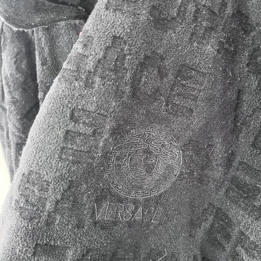 Versace Black Logo Pattern Jacket - Luxury Design… - image 6