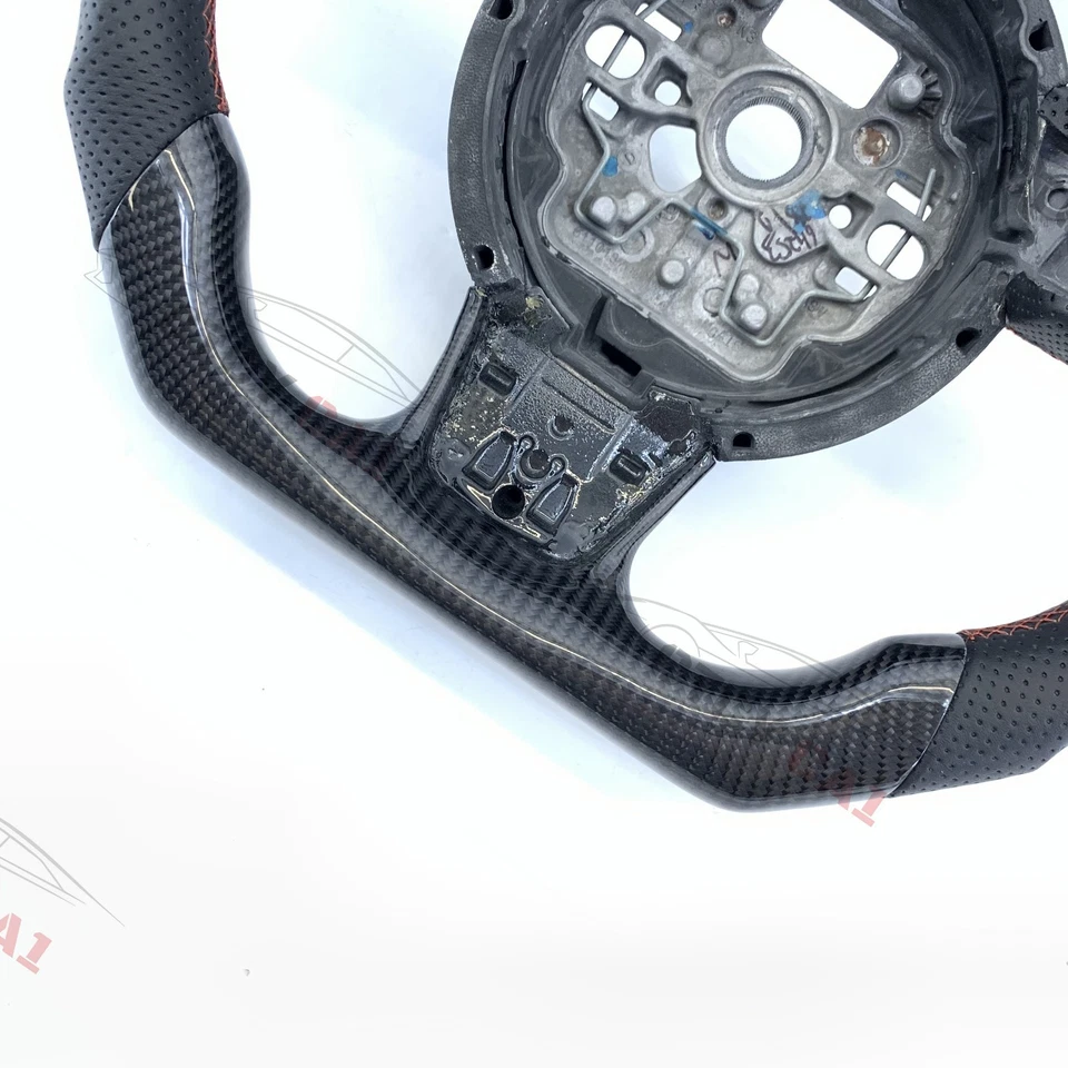 Volante de fibra de carbono personalizado para Audi RS6 RS4 RS5 RS7 SQ5 S4 S5 2012-2016 Foto 3 de 4