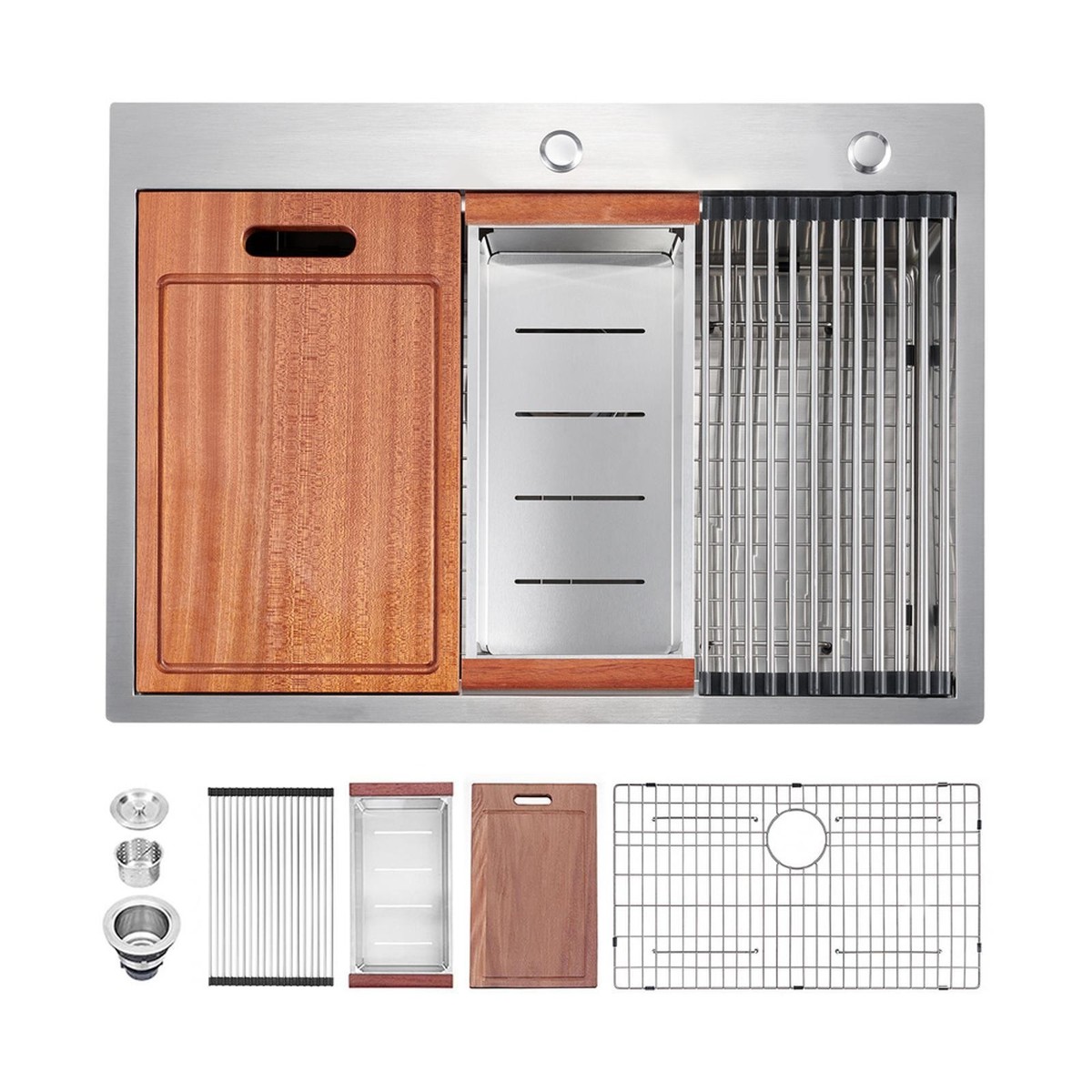 なべさん家専用 Kitchen Sinks 28 X 22 Stainless Steel Single Bowl R10 Corner Sink