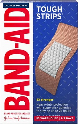 BAND-AID Brand Sterile Tough Strips Adhesive Bandages for First Aid & Wound Care