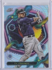 2023 Topps Chrome Cosmic RC Refractor Ty France #1Seattle Mariners
