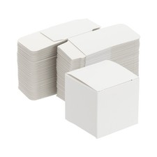 Gift Boxes with Lids, 50 Pcs 1.57x1.57x1.57 Inch Paper Boxes Kraft White