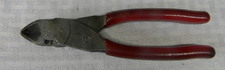 SNAP-ON 7-1/2" LONG RED VINYL GRIPS VECTOR EDGE DIAGONAL CUTTERS #87ACF USA MADE