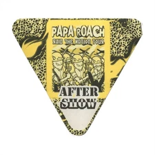 Papa Roach 2001 Raid the Nation Concert Tour Aftershow Backstage Pass