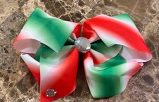 Jo Jo Siwa Red White And Green Bow Clip EUC