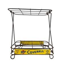 Old WARP'S COVERALL Advertising Sign Store Display Rack Union Made Work Wear
