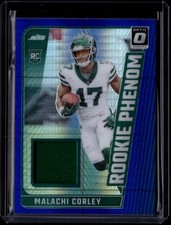 2024 Panini Donruss Optic Malachi Corley Rookie Phenoms Blue Hyper MEM RC