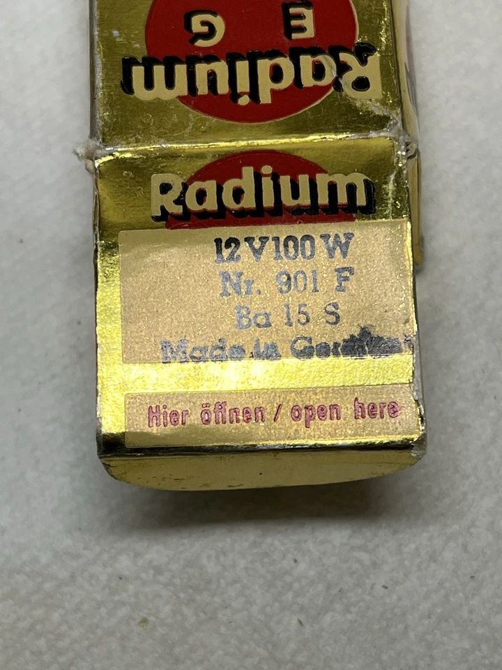 Radium 12V/100W BA15s Nr 901 P Tested Good Made in Germany - Image 2 of 4