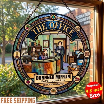 The Office Suncatcher, Dunder Mifflin Stained Glass, The Office Fan Gift,