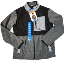 Eddie Bauer Kids Polar Fleece Jacket L 10/12 Charcoal Heather NWT