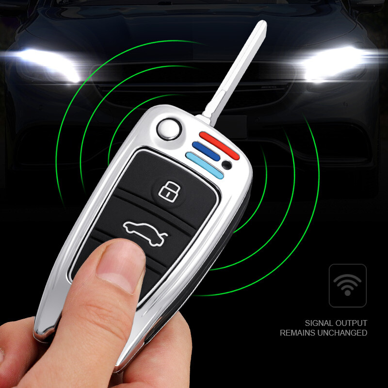 YSBXITU Autoschlüssel Hülle Für Audi Modelle | Silikon TPU Mit Carbon Optik | Signal Bleibt Ungestört