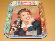 VINTAGE BAR RESTAURANT  1950S DRINK COCA COLA HAVE A COKE METAL SERVING TRAY