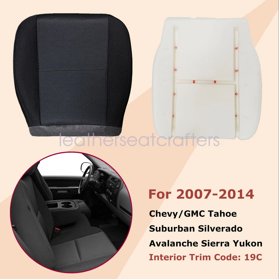 Bottom Seat Cover Foam Pad For 2007-2014 Chevy Silverado GMC Sierra 1500 2500HD Foto 3 de 4