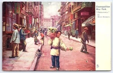 Cosmopolitan New York City Chinatown In Mott Business Street & Shops Postcard