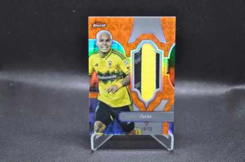 Cucho 2024 Topps Finest MLS FF-CU Finest Fabric Orange Refractor /25 Player Worn