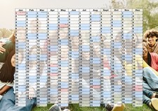 A1/A0 Personalised 2025 YEAR WALLPLANNER / CALENDAR - FULLY CUSTOMISED