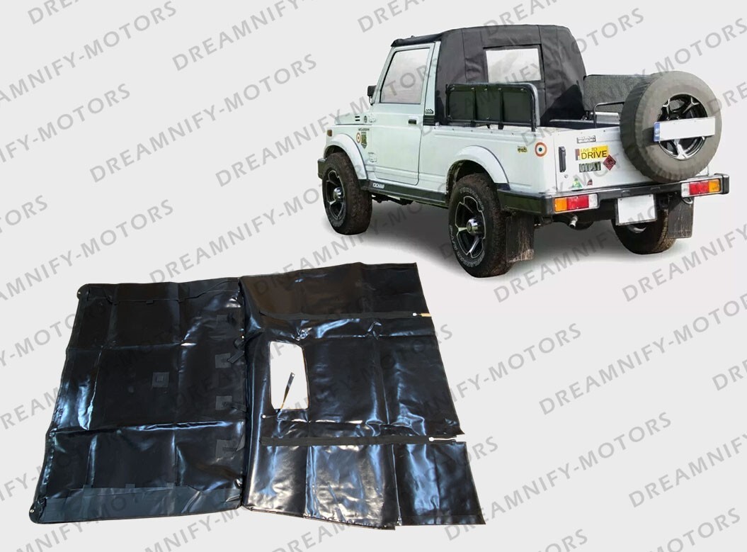 New White Soft Top With Clear Windows For 1986-1994 Suzuki Samurai - R&S Brand Part #98652 2 thumbnail image