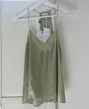 BNWT CAMI NYC LACE-TRIMMED SILK-SATIN CAMISOL TOP RRP �165 SIZE XS
