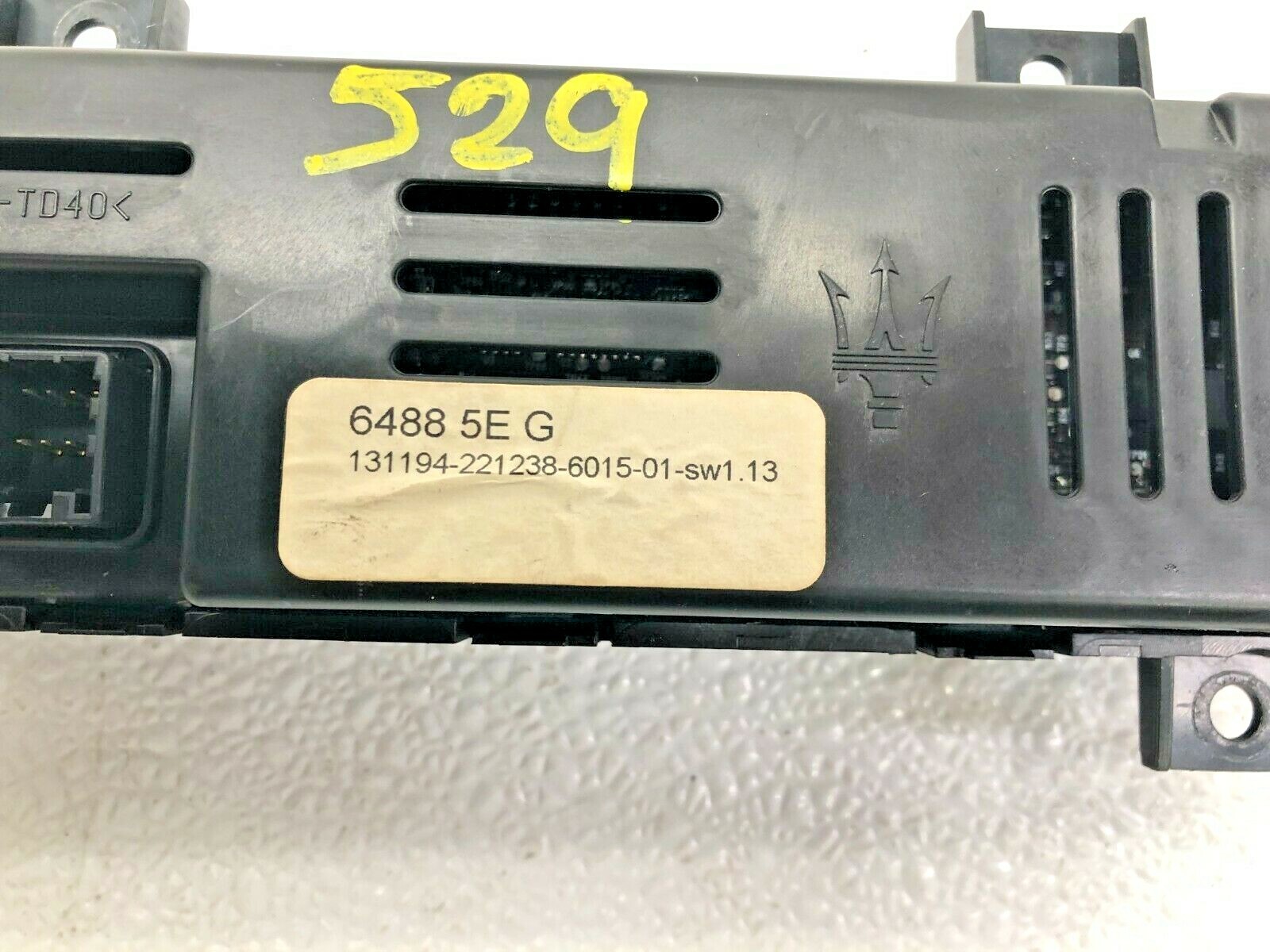 04-08 MASERATI QUATTROPORTE M139 REAR HVAC TEMP CLIMATE CONTROL PANEL LOT529 OEM