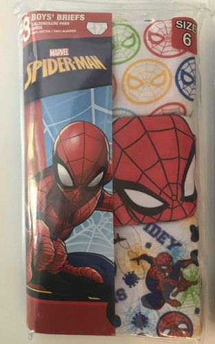6 Pairs Spiderman Boys Briefs Underwear Size 6 - Picture 2 of 4