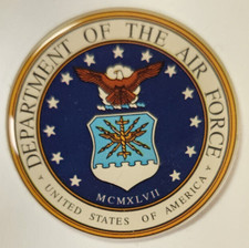 US Air Force Color Emblem Plastic Sticker 1.5" Diameter - Bundle of 50