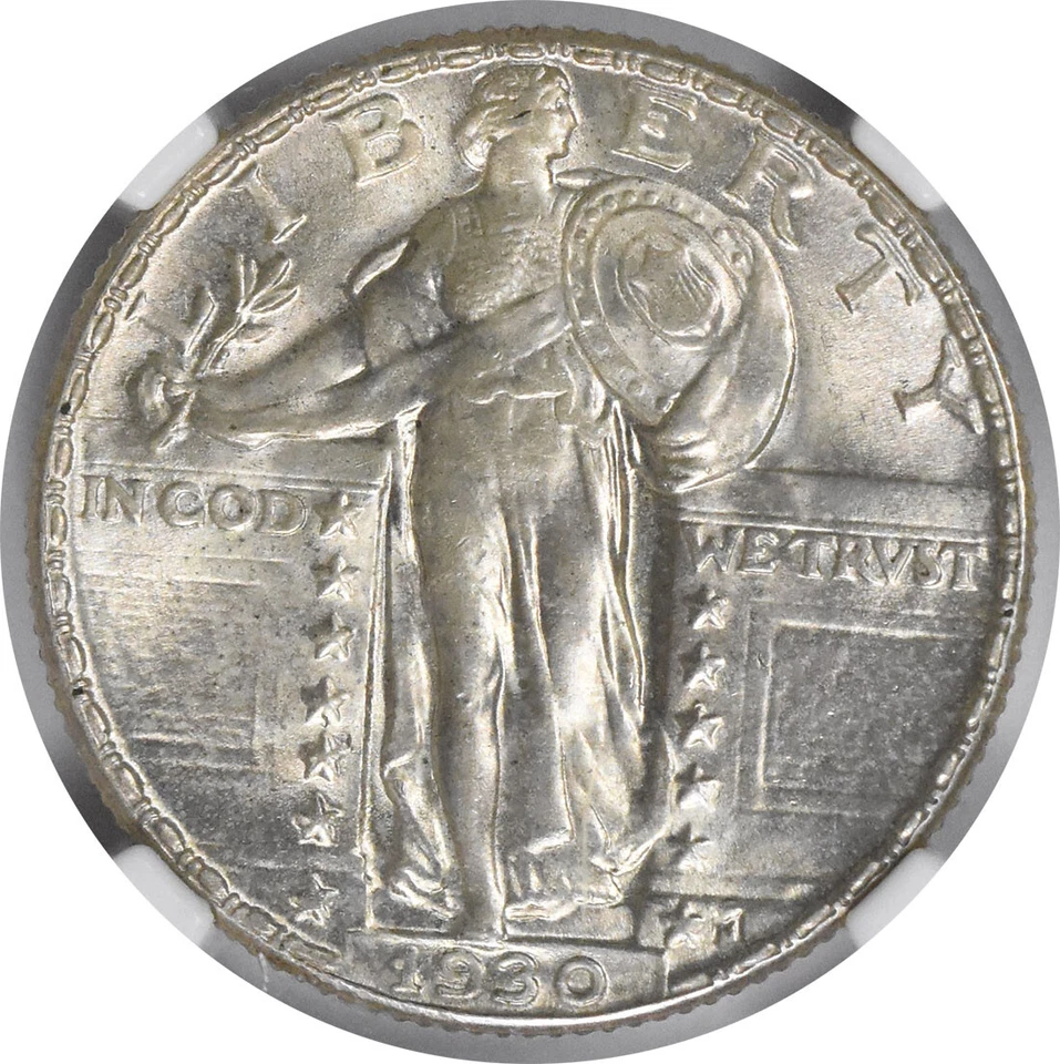 1930 Standing Liberty Silver Quarter MS65FH NGC - Image 3 of 4