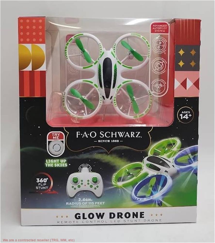 Мини-трюковый беспилотник FAO Schwarz RC Glow Up