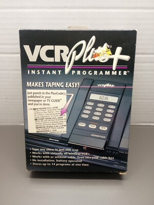VCR Plus+ Instant Programmer Gemstar 1990-91 TV VCR Programming Made Easy NIB