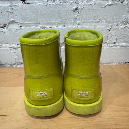 UGG CLASSIC CLEAR MINI II Waterproof Ankle Lime Green Boots - Picture 3 of 12