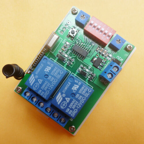 Contrôleur relais sans fil minuterie DC 12V 433 MHz retard RF pour encodeur PT2262 EV1527 - Photo 1/8