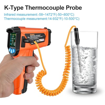 MESTEK Infrared Thermometer Gun, Non Contact Digital Laser Thermometer