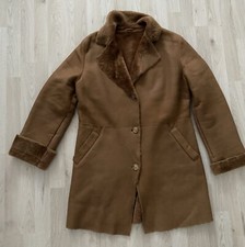 Windsor Leder Jacke Braun Fell Gefüttert 38 /40 Kurz Mantel 