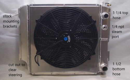 1987-2005 Jeep Wrangler TJ YJ radiateur aluminium/V8 ls LS1 LS2 AVEC VENTILATEUR ET LINCEUL - Photo 1 sur 2