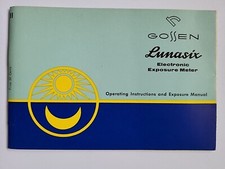 Gossen Lunasix Electronic Exposure Meter Instruction Book Manual English