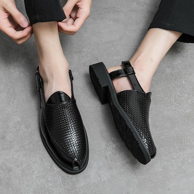 SAOLA Sandali romani uomo stile britannico Oxfords estate punta punta punta tessuto slingback scarpe